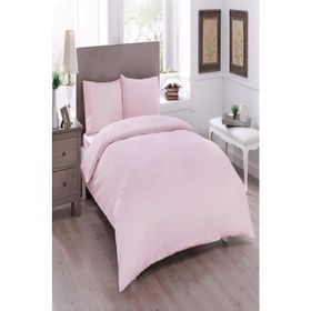 Taç Düz Renk Basic Pembe Tek Kişilik Nevresim Takımı