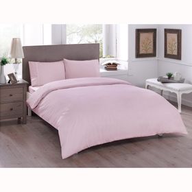 Taç Düz Renk Basic Pembe Tek Kişilik Nevresim Takımı