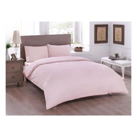 Taç Düz Renk Basic Pembe Tek Kişilik Nevresim Takımı