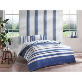 Taç Echo Lacivert Çift Kişilik Ranforce 200 x 220 cm Nevresim Takımı