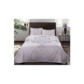 Taç Elegance Lila Çift Kişilik Baskılı Pike Takımı