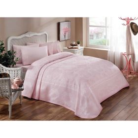 Taç Eliza Pembe Çift Kişilik Pike Takımı 3698-02