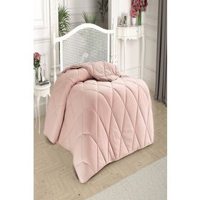 Taç Emprime Polar Light Pembe Çift Kişilik Yorgan