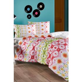 Taç Enzo Yeşil Ranforce Çift Kişilik Nevresim Takımı