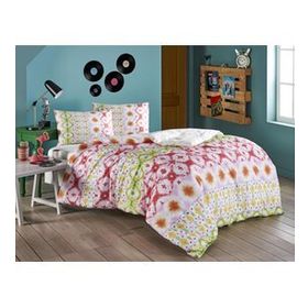 Taç Enzo Yeşil Ranforce Çift Kişilik Nevresim Takımı