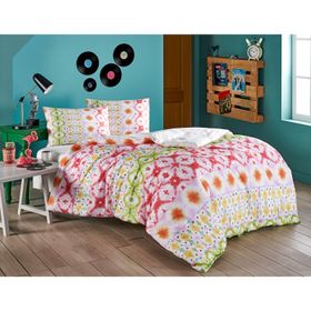 Taç Enzo Yeşil Ranforce Çift Kişilik Nevresim Takımı