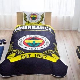 Taç Fenerbahçe Logo Tek Kişilik Yatak Örtüsü Takımı