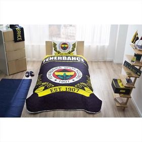 Taç Fenerbahçe Logo Tek Kişilik Yatak Örtüsü Takımı