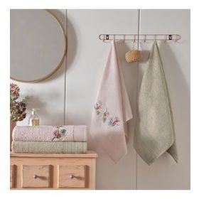 Taç Floret Bambu Somon Camel Hamam Seti