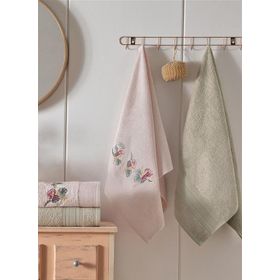 Taç Floret Bambu Somon Camel Hamam Seti