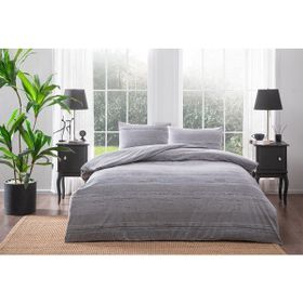 Taç Fresco Flanel Gri Çift Kişilik Nevresim Takımı