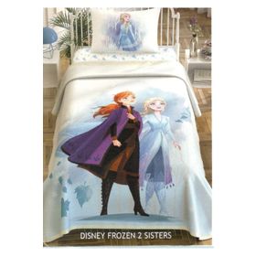 Taç Frozen 2 Sisters Tek Kişilik Pike Takımı