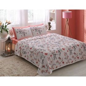 Taç Garden Pembe Çift Kişilik Pike Takımı