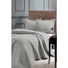 Taç Glory Antrasit 250x260 cm Çift Kişilik Yatak Örtüsü Seti