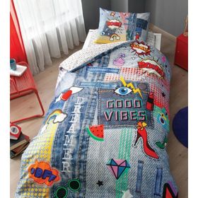 Taç Good Vibes Tek Kişilik Nevresim Takımı