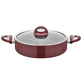 Taç Granit 30 cm Basık Teflon Pilav - Tenceresi Karnıyarık Tenceresi