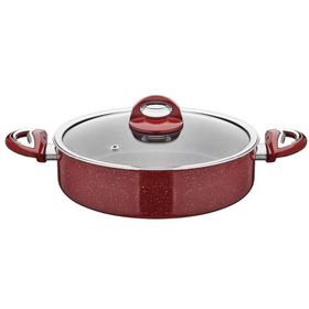 Taç Granit 30 cm Kırmızı Granit Basık Tencere