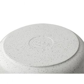 Taç Gravita Döküm Basık 28 cm Beyaz Tencere