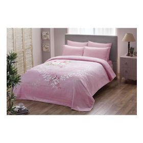 Taç Happy Day Tulin Ranforce Pembe Çift Kişilik Battaniye
