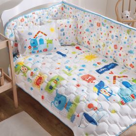 Taç Happy Dogs Mavi Ranforce Bebek Uyku Seti