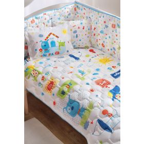 Taç Happy Dogs Mavi Ranforce Bebek Uyku Seti