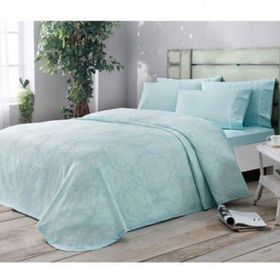 Taç Helena Su Yeşili Jakarlı Comfort Tek Kişilik Pike Takımı