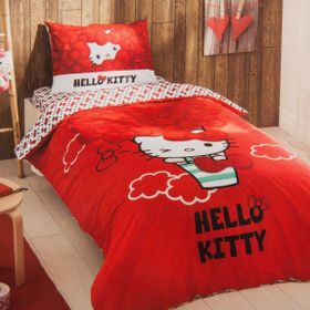 Taç Hello Kitty Bow Lisanslı Tek Kişilik Nevresim Takımı