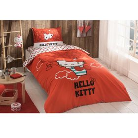 Taç Hello Kitty Bow Lisanslı Tek Kişilik Nevresim Takımı