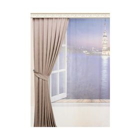 Taç Karartma Blackout Pilesiz Kum Beji 110x250 cm Fon Perde