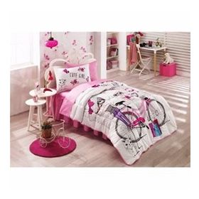 Taç Kristal Cute Girls Tek Kişilik Uyku Seti