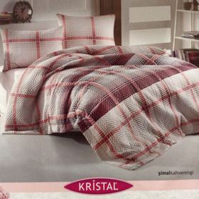 Taç Kristal Kapitoneli Şimal Kahve Çift Kişilik Nevresim Takımı