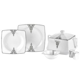 Taç Lace TAC-2238 Platin 60 Parça Yemek Takımı