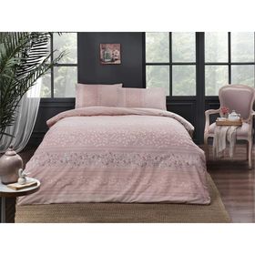 Taç Leona Pembe Çift Kişilik Nevresim Takımı
