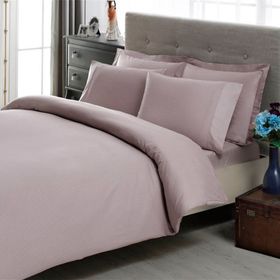 Taç Lila Premium Basic King Size Pamuk Saten Nevresim Takımı