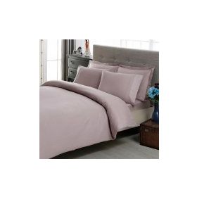 Taç Lila Premium Basic King Size Pamuk Saten Nevresim Takımı