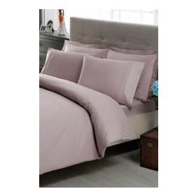 Taç Lila Premium Basic King Size Pamuk Saten Nevresim Takımı