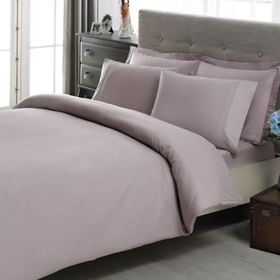 Taç Lila Premium Basic King Size Pamuk Saten Nevresim Takımı