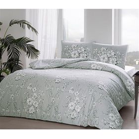 Taç Lily Gri Çift Kişilik Nevresim Takımı