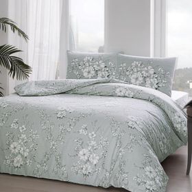Taç Lily Gri Ranforce Çift Kişilik Nevresim Takımı