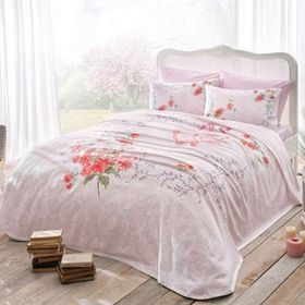 Taç Lilyana Pembe Çift Kişilik Pike Takımı