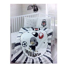 Taç Lisanslı Beşiktaş Balloon Bebek Nevresim Takımı