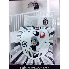 Taç Lisanslı Beşiktaş Balloon Bebek Nevresim Takımı