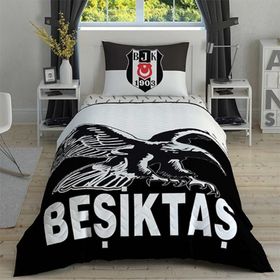 Taç Lisansli Beşiktaş Kapitoneli Tek Kişilik Nevresim Takımı