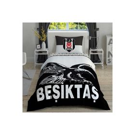 Taç Lisansli Beşiktaş Kapitoneli Tek Kişilik Nevresim Takımı