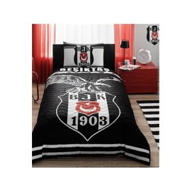 Taç Lisansli Beşiktaş Kapitoneli Tek Kişilik Nevresim Takımı