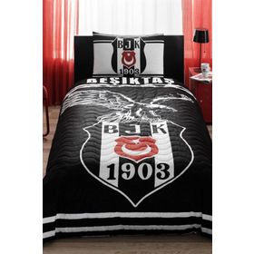 Taç Lisansli Beşiktaş Kapitoneli Tek Kişilik Nevresim Takımı