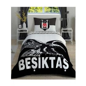 Taç Lisansli Beşiktaş Kapitoneli Tek Kişilik Nevresim Takımı