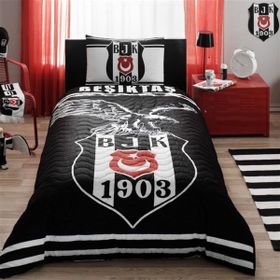 Taç Lisansli Beşiktaş Kapitoneli Tek Kişilik Nevresim Takımı