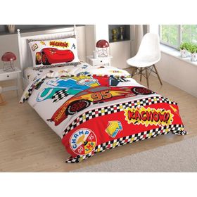 Taç Lisanslı Cars Kachow Tek Kişilik Nevresim Takımı