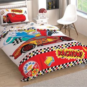 Taç Lisanslı Cars Kachow Tek Kişilik Nevresim Takımı